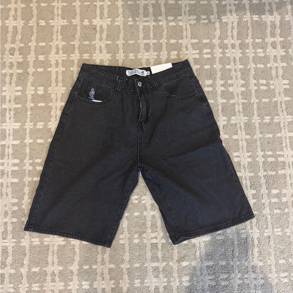 Black Jean Shorts with Classic Fit